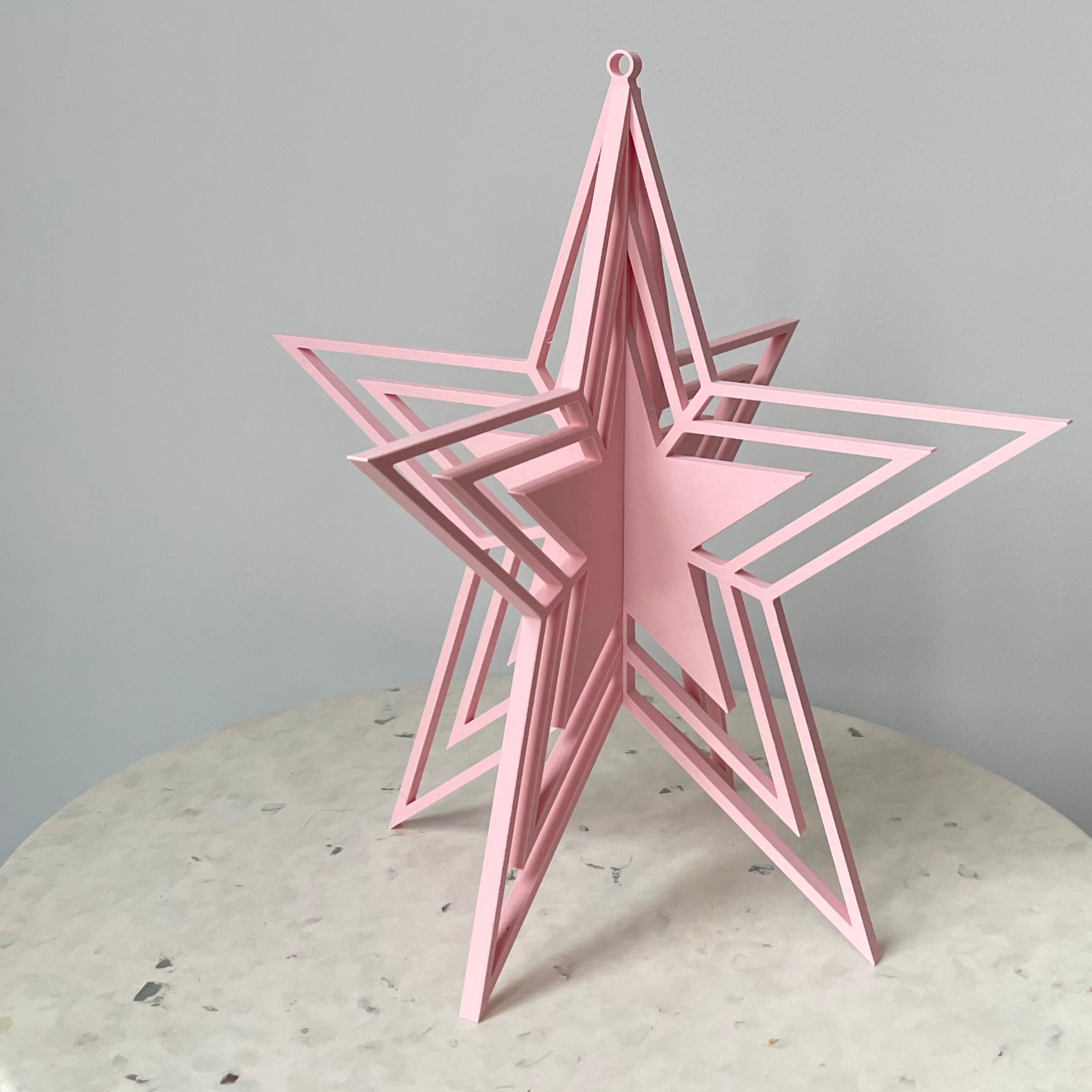 Ster groot - Pastel roze